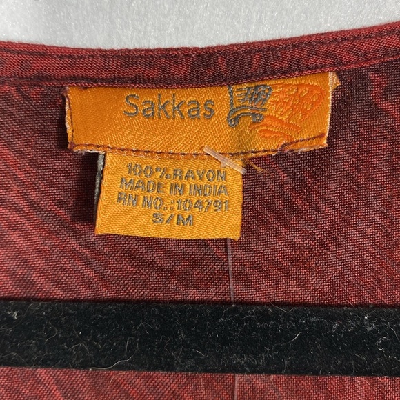 Sakkas Deep Red Maxi Dress S/M - Picture 3 of 13